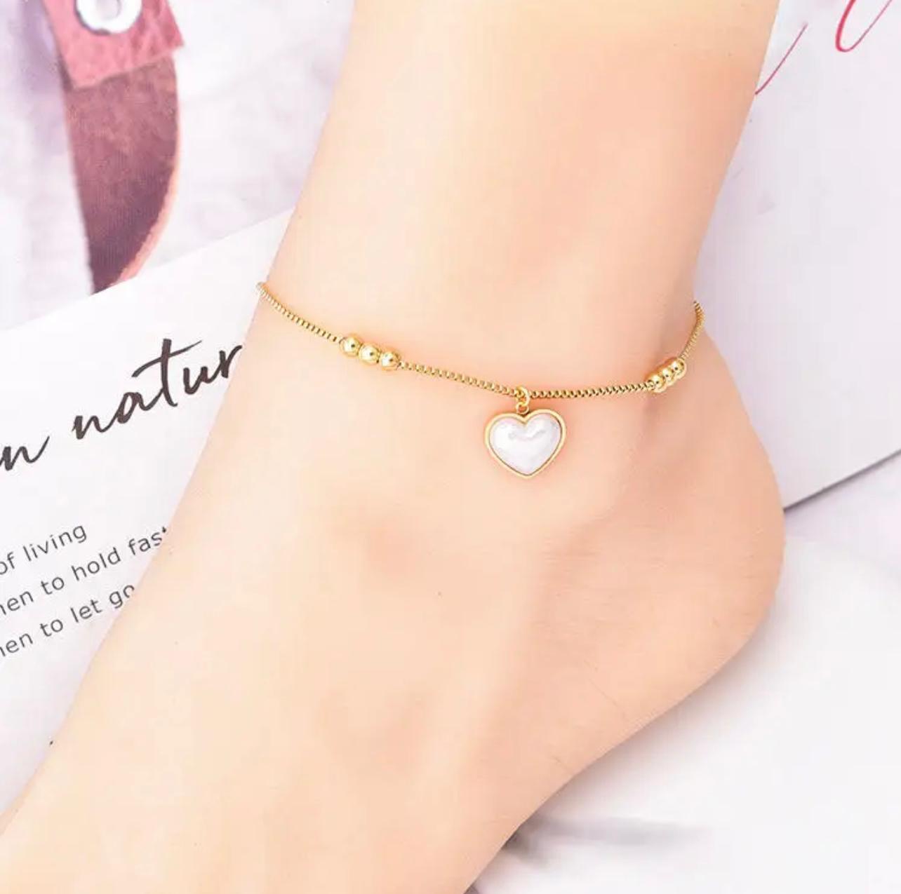 Vintage 18K Gold Plated Stainless Steel Anklet