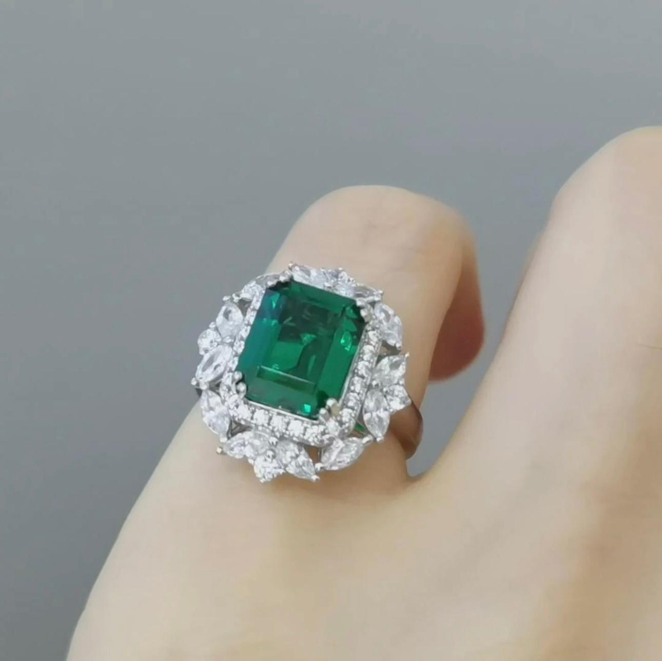 Simulated Emerald ring